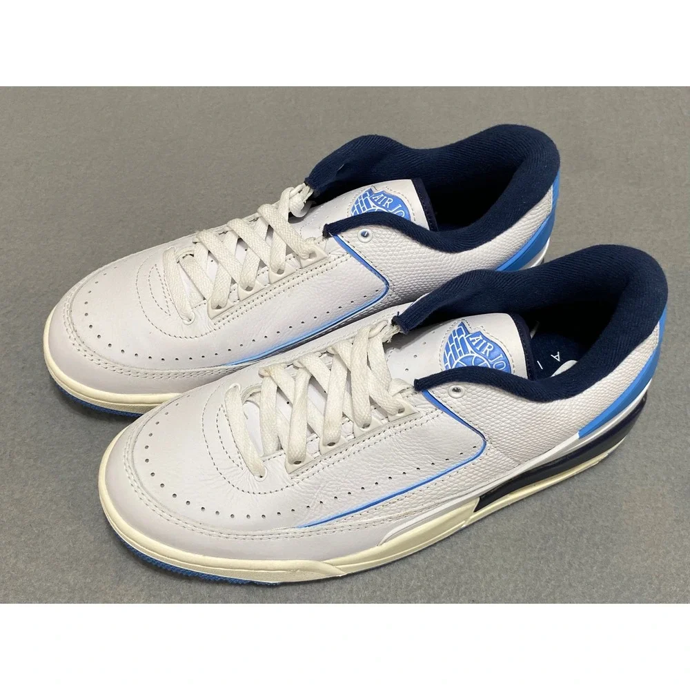 Nike Air Jordan 2 Retro Low UNC‎ White University Blue Navy FD0383-144 Mens 10